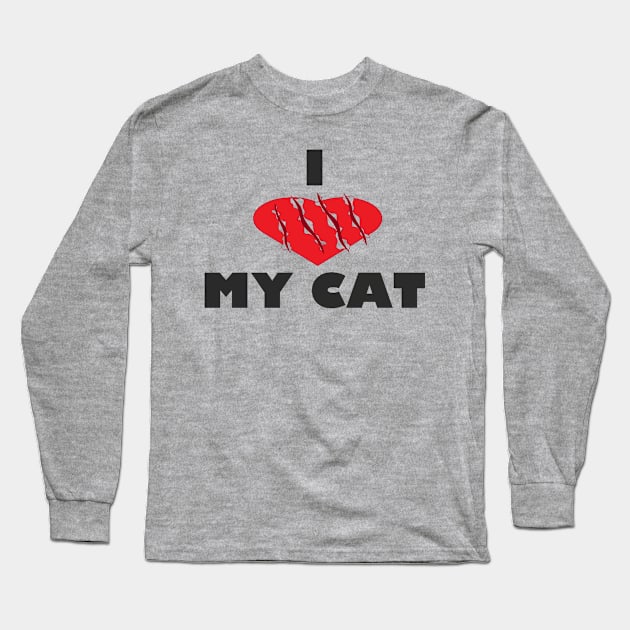 I Love My Cat Long Sleeve T-Shirt by jmtaylor